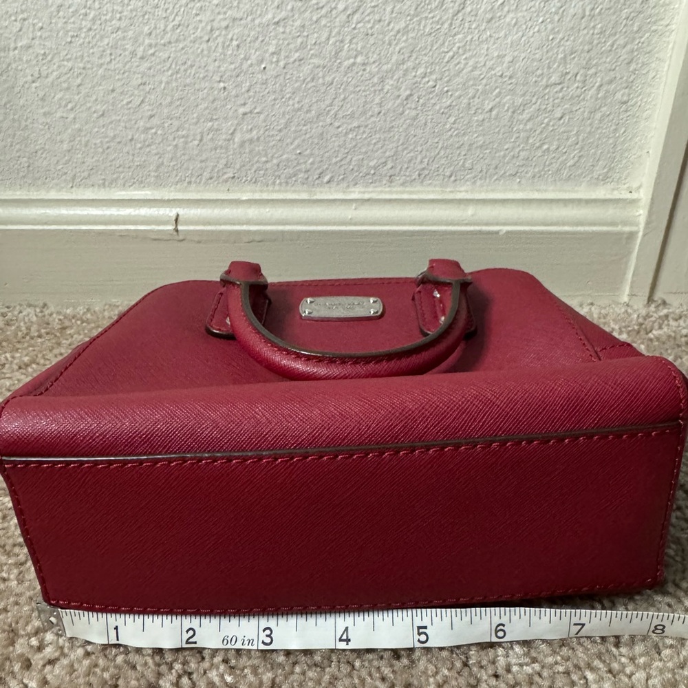 Michael Kors Red Saffiano Mini Satchel - Picture 5 of 5